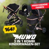MUWO 3 in 1 Kombi-Kinderwagen (4 Farben) ab 159,99 € inkl. Versand