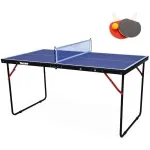 MUWO Indoor faltbare Mini Tischtennisplatte 137 x 76 cm