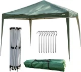 MUWO Pavilio Outdoor Faltpavillon 3×3 m UV Schutz 50+ Grün + Füllartikel