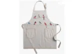 Maison d’Hermine Küchenschürze (100% Baumwolle, mit verstellbarem Halsausschnitt und Mitteltasche)