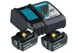 Makita – Power Pack mit 2 Li-Ionen-Akkus 18V 6,0Ah und Ladegerät