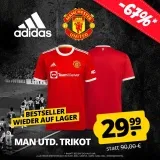 Manchester United FC adidas Herren Heim Trikot (XS bis 2XL) für 34,94 € inkl. Versand