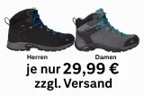 McKINLEY Herren oder Damen Wanderstiefel Denali II MID AQX (D: Gr. 36,5 bis 43/H: Gr. 40 bis 45,5) für 34,98 € inkl. Versand