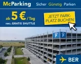 McParking 4€ Gutschein: Günstig Parken am Flughafen Berlin (BER)