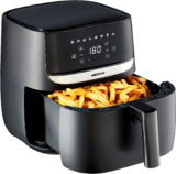 Medion E50XL Heissluftfritteuse (5,7 Liter Frittierkorb, ca. 1700 Watt, Digitales Bedienfeld, 8 Automatikprogramme) für 66,29 € inkl. Versand (statt 84,99 €)