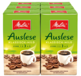 Melitta Auslese Klassisch-Mild Filter-Kaffee 6er Pack (6 x 500g) ab 20,87 € inkl. Prime-Versand (3,47 € pro 500g)
