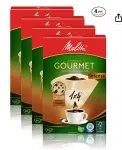 Melitta Filtertüten 1×4/80 Gourmet intense naturbraun Aroma, 4er Pack