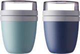 Mepal – 2 x Lunchpot Ellipse – Nordic green + Nordic denim – praktischer Müslibecher für 16,99 € inkl. Prime-Versand