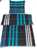 Microfaser-Bettwäsche – petrol – Karo – 135×200 cm ab 6,99 € bei Abholung