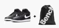 NIKE Mid Cut Court Vision Sneaker (Gr. 40 bis 49 1/2) + Bench Turnbeutel für 39,98 € inkl. Versand statt 64,98 €