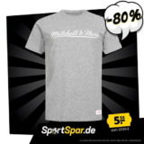 Mitchell & Ness Tailored Herren T-Shirt (Gr. S + M, Hellgrau) für 5,55 € zzgl. 3,95 € Versand