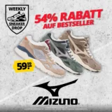 Mizuno SKY Medal Unisex Sneaker (3 Farben, Gr. 36,5 bis 46) + Füllartikel ab 55,78 € inkl. Versand