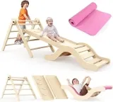 Montessori Indoor Spielset: 7-in-1 Klettergerüst mit Rutsche Bogen & Matte (für Kleinkinder und Kinder (1-3 Jahre)) für 65,00 € inkl. Versand (statt 129,99 €)
