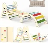 Montessori Indoor Spielset: 7-in-1 Klettergerüst mit Rutsche Bogen & Matte (für Kleinkinder und Kinder 1-3 Jahre) für 65,99 € inkl. Versand (statt 110,00 €)