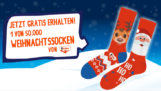 Gratis Weihnachtssocken bei Kauf eines Nikolauses von Kinderschokolade