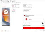 MediaMarkt Tarifwelt: Motorola Edge 50 Fusion + McAfee LiveSafe Device Attach + Super Select S 10 GB LTE für 12,99 € / Monat + 35,94 € einmalig