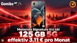 Gomibo: Motorola Signature (512 GB) + otelo Vodafone Allnet-Flat 125 GB 5G für 24,99 € / Monat + 273,95 € einmalig