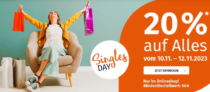 Müller Singles Day: 20 % Direktrabatt auf fast alles (50 € MBW)