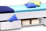 NEMO Modernes Einzelbett mit 2x Schubkästen 90 x 200 cm – Praktisches Jugendzimmer Kojenbett in Weiß – 96 x 66 x 204 cm (B/H/T) für 98,00 € inkl. Versand (statt 125,00 €)