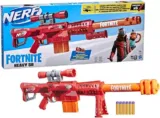 Hasbro NERF Fortnite Heavy SR Blaster (längster NERF Fortnite Blaster, abnehmbares Fernrohr, Bolzen-Action, 6 NERF Mega Darts, 6-Dart Clip-Magazin)
