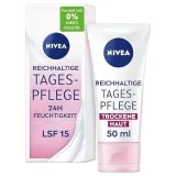 NIVEA Reichhaltige Tagespflege 24h Feuchtigkeit Gesichtscreme (50ml) ab 2,60 € inkl. Prime-Versand
