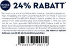 Müller: NIVEA und NIVEA MEN Produkte mit 24 % Sofortrabatt 🤑