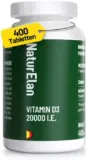 NaturElan Vitamin D3 (400 Tabletten) ab 8,24 € inkl. Prime-Versand