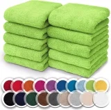 NatureMark Frottee Waschlappen (23 Farben – 10er Set – 100% Baumwolle)