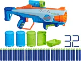 Nerf Elite Junior Rookie Pack – Easy-Play Blaster mit 32 Nerf Elite Darts & 4 Ziele für 12,50 € inkl. Prime-Versand (statt 20,99 €)