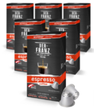 der Franz Nespresso kompatible Kaffee Kapseln Espresso, 6 x 10 Kapseln für 7,35 € inkl. Prime Versand (statt 15,56 €)