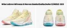 Nike LeBron Witness 6 Herren Basketballschuhe CZ4052-103 (Gr. 40 bis 50,5) für 49,48 € inkl. Versand