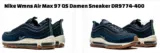 [Exklusiv] Nike Wmns Air Max 97 QS Damen Sneaker DR9774-400 (Gr. 35,5 bis 39) für 77,97 € inkl. Versand