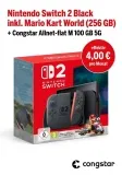Logitel: Nintendo Switch 2 Black inkl. Mario Kart World (256 GB) + Congstar Allnet-flat M 100 GB 5G für 24,00 € / Monat + 8,99 € einmalig