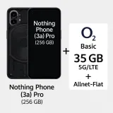 DEINHANDY: Nothing Phone (3a) Pro (256 GB) + o2 Basic 35 GB 5G/ LTE für 19,99 € / Monat + 51,93 € einmalig