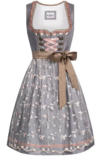 NÜBLER Dirndl midi Jasmin in Grau für 69,50 € inkl. Versand (statt 155,92 €)