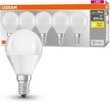 OSRAM LED Base Classic P Sockel Warmweiß 5er Pack (ersetzt 40 Watt Lampe, 470 lm)