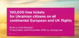 Wizz Air: 100.000 kostenlose Tickets für ukrainische Staatsbürger