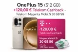 starmobile: OnePlus 15 (512 GB) + 120,00 € Telekom Cashback + Telekom Magenta Mobil S 30 GB 5G für 34,95 € / Monat + 244,85 € einmalig