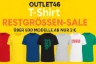 Outlet46 : T-Shirt Restgrößen-Sale mit über über 500 Modelle ab nur 2 €