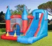 Outsunny Aufblasbare Hüpfburg für 4 Kinder (333 x 280 x 210 cm) mit Pool und Rutsche