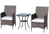 Outsunny Rattan-Sitzgruppe in braun (3-teilig) – für 174,99€ inkl. Versand statt 219,90€