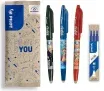 PILOT Frixion Ball x ONE PIECE + 1 Set mit 3 blauen Minen + 4 Sticker (Limitierte Auflage One Piece –  Schwarz Blau Rot) für 10,69 € inkl. Prime-Versand (statt 14,99 €)