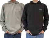 3Stück –  Playboy Herren Hoodie (100% Baumwolle) mit Kapuze in Schwarz oder Grau meliert für 29,98€ inkl. Versand (statt 60€)