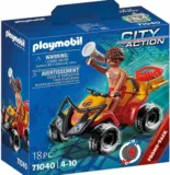 PLAYMOBIL City Action 71040 Rettungsschwimmer-Quad mit Rückziehmotor