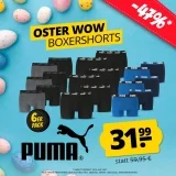 PUMA Elements Basic Herren Boxershorts 6er Pack (4 Farben, Gr. M bis 2XL)