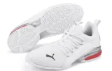 PUMA Herren Axelion LS PUMA WHITE-HIGH RISK RED 40 für 31,20 € inkl. Prime-Versand (statt 69,90 €)