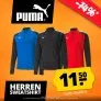 PUMA Teamliga 1/4 Zip Herren Sweatshirt (3 Farben, Gr. XS bis XL) für 16,45 € inkl. Versand