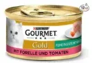 PURINA GOURMET Gold Feine Pastete mit Gemüse Katzenfutter nass, mit Forelle und Tomaten (12 x 85g) ab 4,21 € inkl. Prime-Versand (statt 8,99 €)