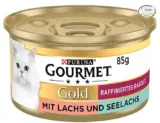 PURINA GOURMET Gold Raffiniertes Ragout Duetto Katzenfutter nass, Lachs und Seelachs 12er Pack (12 x 85g) ab 5,59 € inkl. Prime-Versand (statt 9,48 €)