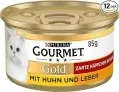 PURINA GOURMET Gold Zarte Häppchen in Sauce Katzenfutter nass mit Huhn und Leber (12er Pack (12 x 85g)) ab 4,79 € inkl. Prime-Versand (statt 7,19 €)